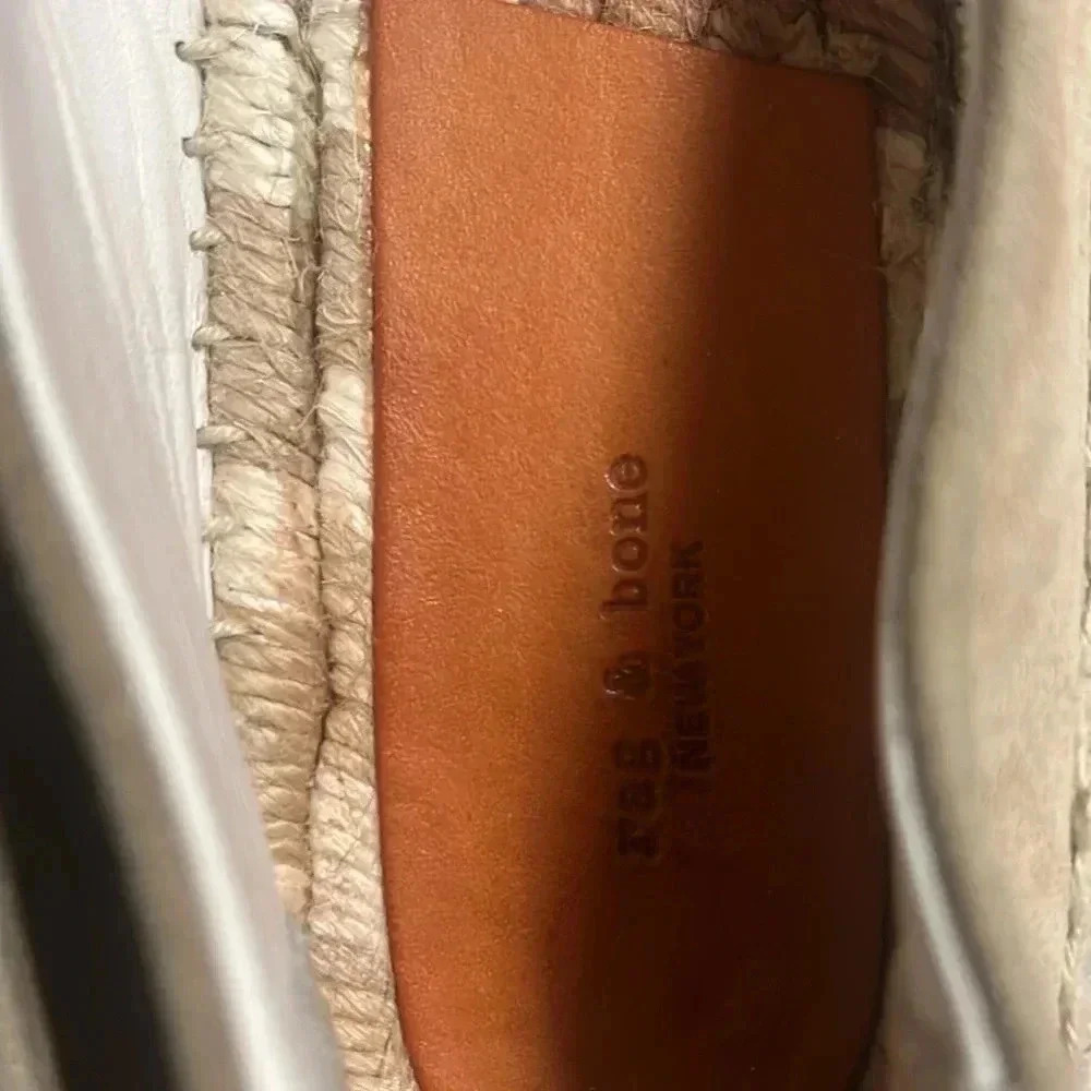 Rag and bone women’s tan suede leather espadrilles size 37.5/7 - Picture 4 of 8